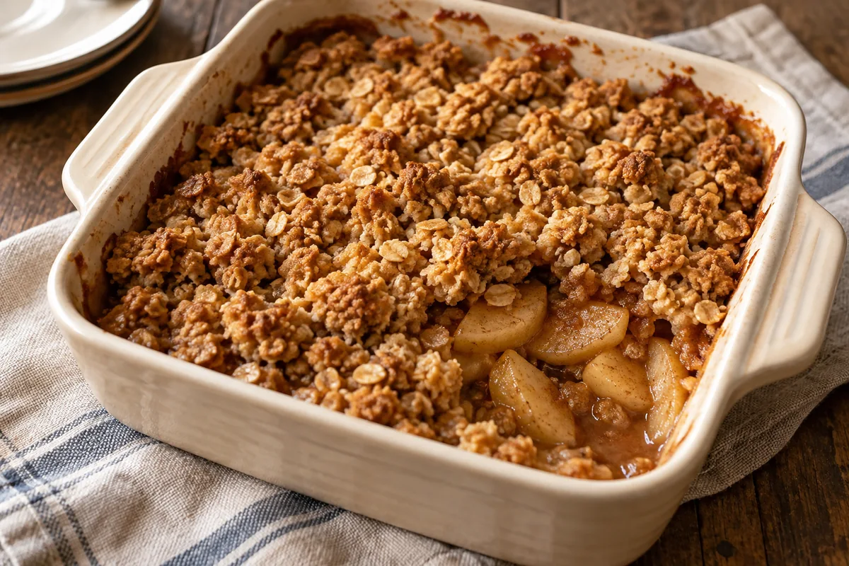 AI-generated serving inspiration for Apple Crisp