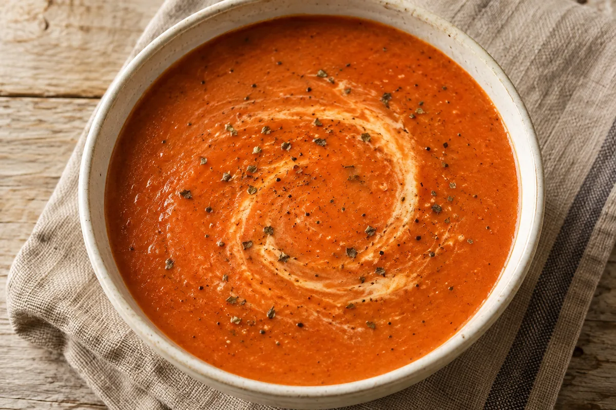 AI-generated serving inspiration for Creamy Tomato Soup