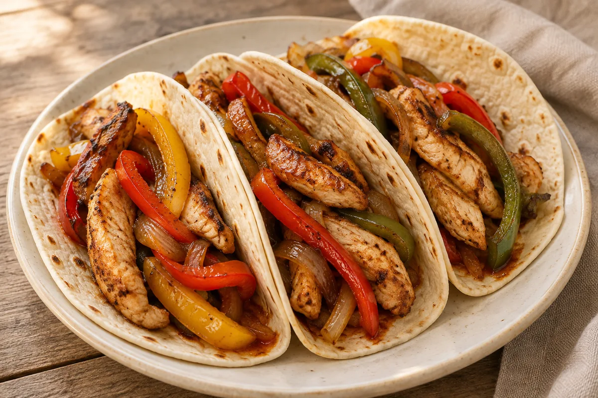 AI-generated serving inspiration for Easy Chicken Fajitas