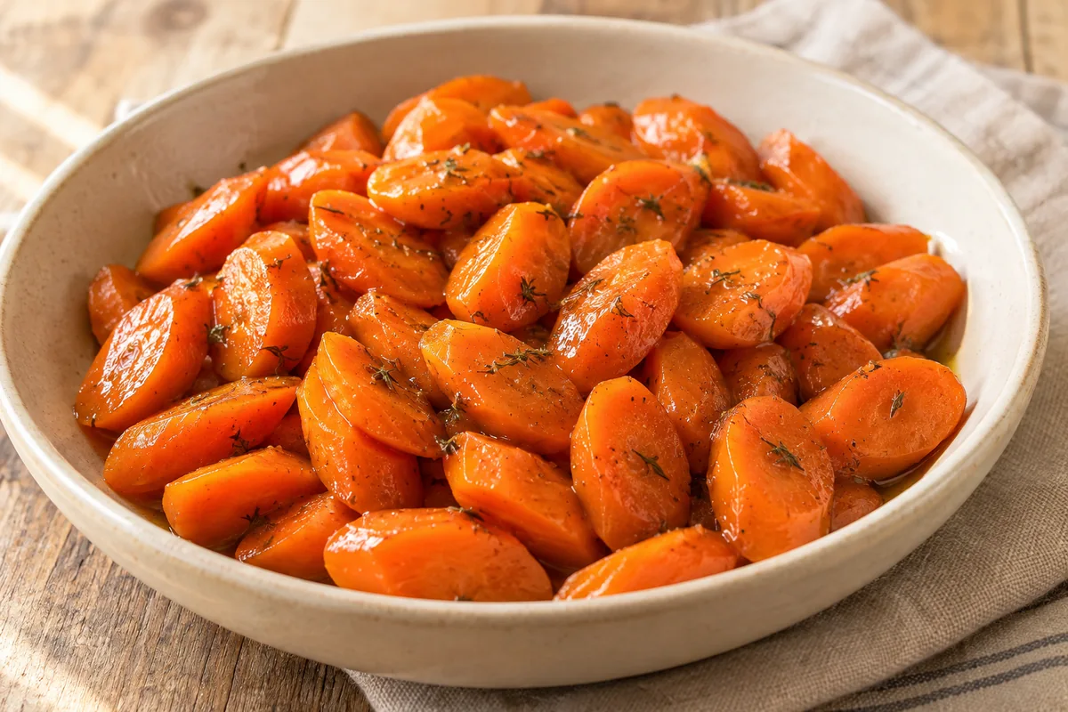 AI-generated serving inspiration for Maple Glazed Carrots