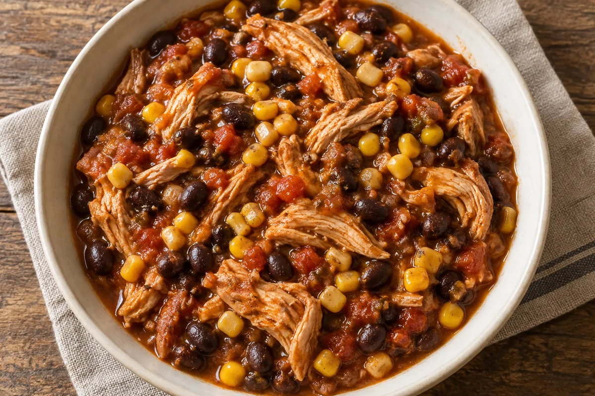 AI-generated serving inspiration for Slow Cooker Salsa Chicken