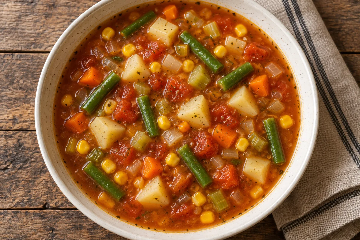 AI-generated serving inspiration for Vegetable Soup